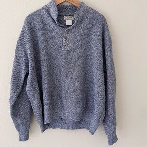 LL Bean Sweater Size Large Henley Pullover Vintage 90s Outdoor
